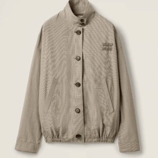 Replica Miu Miu Technical check blouson jacket 2025 #6028