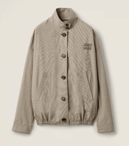 Replica Miu Miu Technical check blouson jacket 2025 #6028