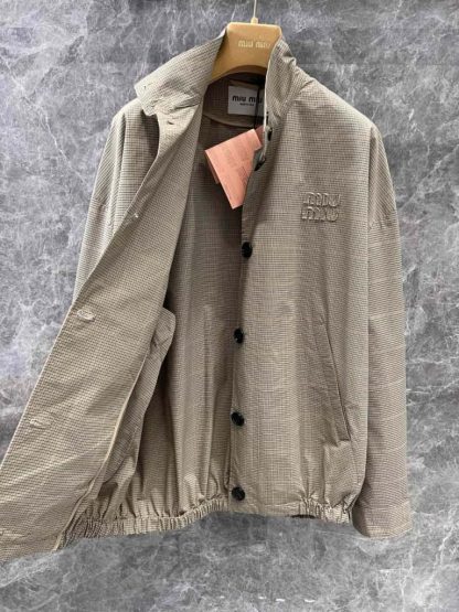 Replica Miu Miu Technical check blouson jacket 2025 #6028 - Image 2