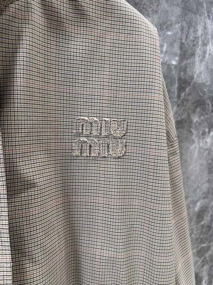 Replica Miu Miu Technical check blouson jacket 2025 #6028 - Image 8