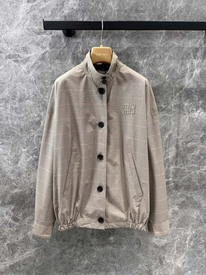 Replica Miu Miu Technical check blouson jacket 2025 #6028 - Image 3