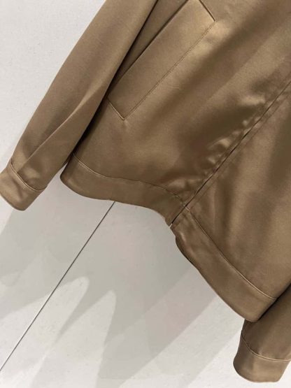 Replica Miu Miu Gabardine blouson jacket with poplin collar 2025 #6021 - Image 7