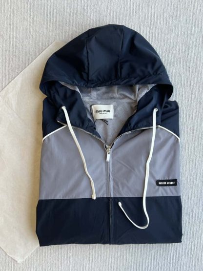 Replica Miu Miu Technical silk zipper blouson jacket 2025 #6010 - Image 6