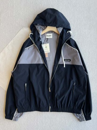 Replica Miu Miu Technical silk zipper blouson jacket 2025 #6010 - Image 4
