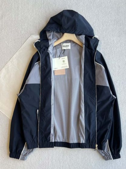Replica Miu Miu Technical silk zipper blouson jacket 2025 #6010 - Image 3