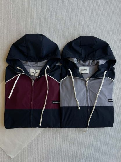 Replica Miu Miu Technical silk zipper blouson jacket 2025 #6010 - Image 8