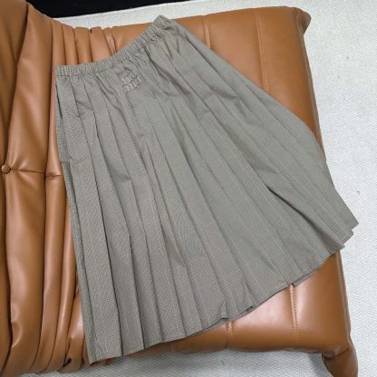Replica Miu Miu Pleated checked technical fabric 2025 #6016 - Image 12
