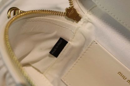 Replica Miu Miu Matelassé nappa leather shoulder bag white #6066 - Image 9