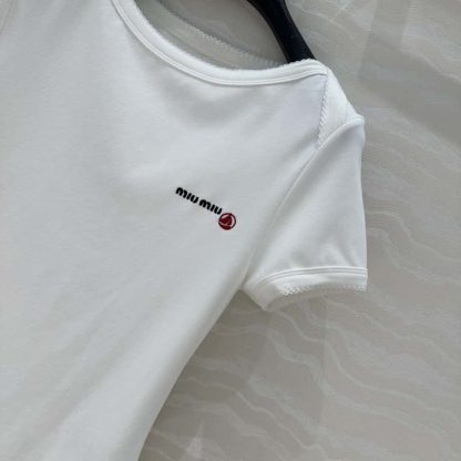 Replica Petit Bateau X Miu Miu stretch jersey bodysuit 2025 #6047 - Image 2