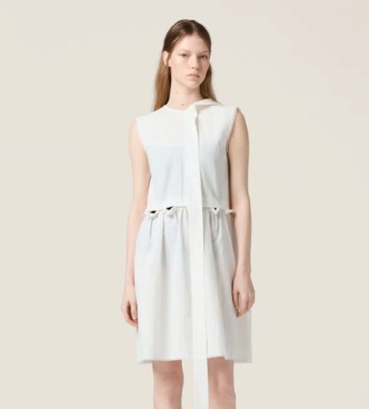 Replica Miu Miu Slubbed poplin dress 2025 #6109
