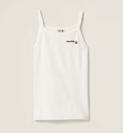 Replica Miu Miu Petit Bateau X Miu Miu stretch jersey top 2025 #6111