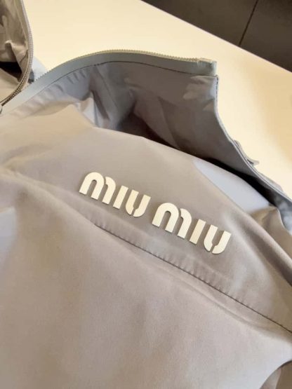 Replica Miu Miu Tec canvas blouson Steel Gray 2025 #6044 - Image 11
