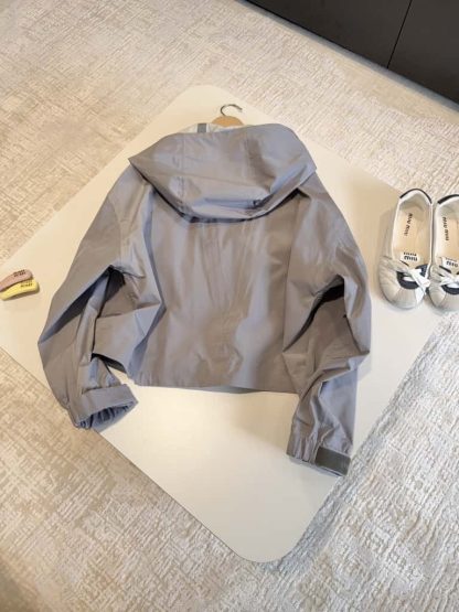Replica Miu Miu Tec canvas blouson Steel Gray 2025 #6044 - Image 5