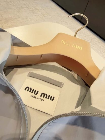 Replica Miu Miu Tec canvas blouson Steel Gray 2025 #6044 - Image 13