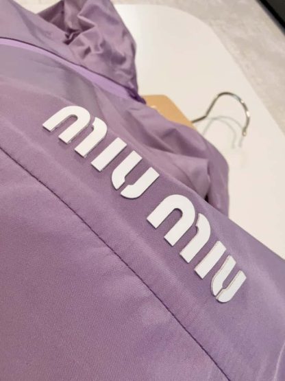 Replica Miu Miu Tec canvas blouson Lilac 2025 #6043 - Image 5