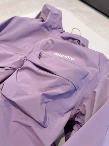 Replica Miu Miu Tec canvas blouson Lilac 2025 #6043 - Image 16