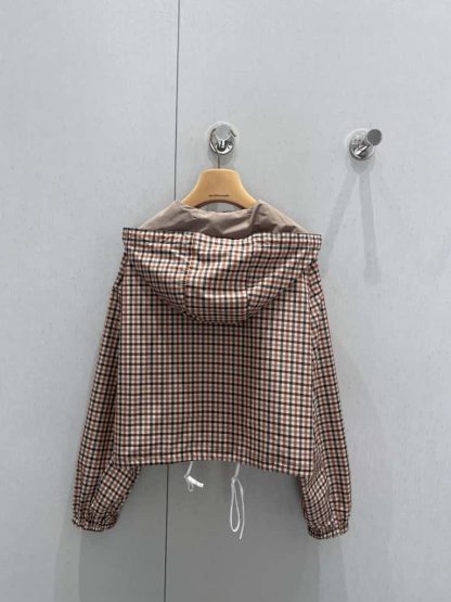 Replica Miu Miu Vichy check technical fabric blouson jacket 2025 #6038 - Image 2