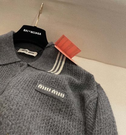 Replica Miu Miu Wool and cashmere polo sweater 2025 #6073 - Image 2