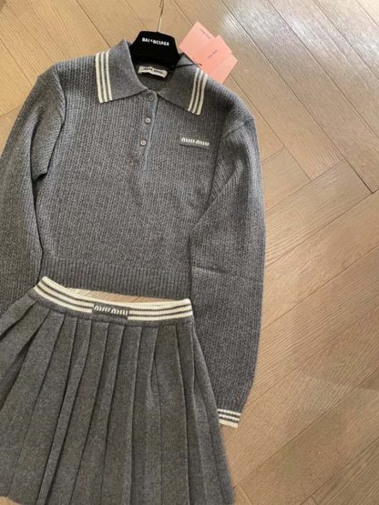 Replica Miu Miu Wool and cashmere polo sweater 2025 #6073 - Image 3