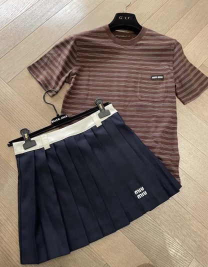 Replica Miu Miu Jersey T-shirt 2025 #6075 - Image 8