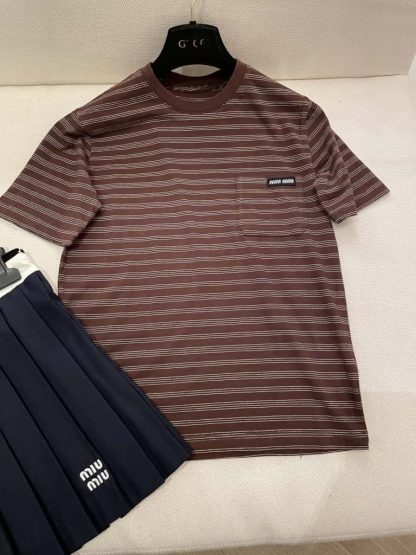 Replica Miu Miu Jersey T-shirt 2025 #6075 - Image 9