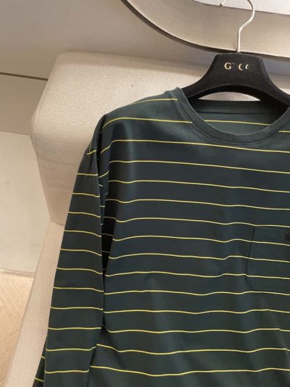 Replica Miu Miu Long-sleeved cotton jersey T-shirt 2025 Green - Image 10