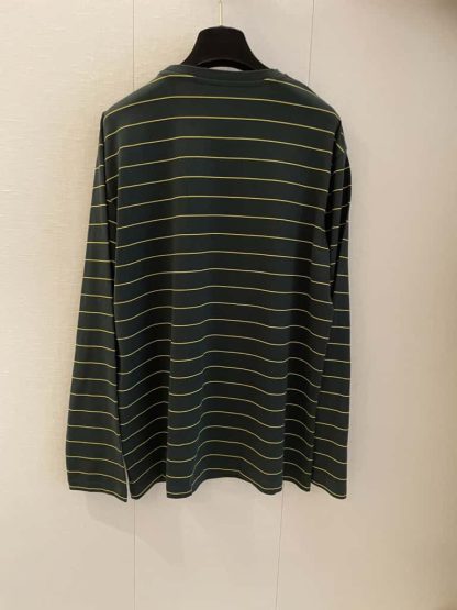 Replica Miu Miu Long-sleeved cotton jersey T-shirt 2025 Green - Image 7