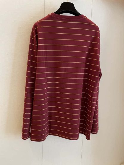 Replica Miu Miu Long-sleeved cotton jersey T-shirt 2025 Red - Image 4
