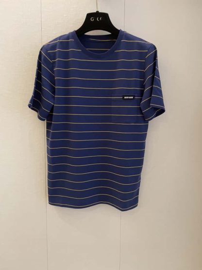 Replica Miu Miu Jersey T-shirt ink blue 2025 #6107 - Image 9