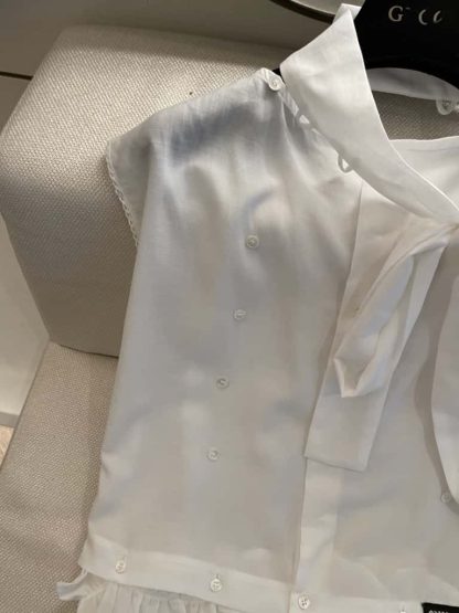 Replica Miu Miu Slubbed poplin dress 2025 #6109 - Image 8
