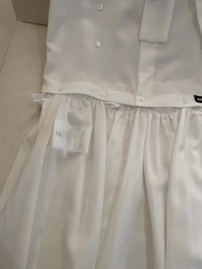 Replica Miu Miu Slubbed poplin dress 2025 #6109 - Image 6
