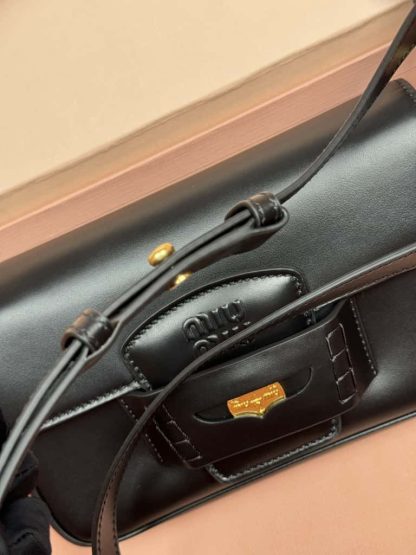 Replica Miu Miu Penny leather bag Black #6095 - Image 16