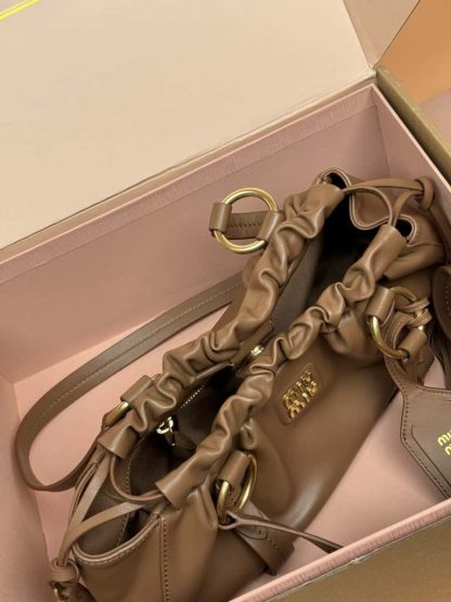 Replica Miu Miu Joie nappa leather bag briarwood #6103 - Image 5