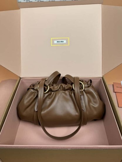 Replica Miu Miu Joie nappa leather bag briarwood #6103 - Image 7