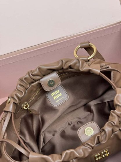 Replica Miu Miu Joie nappa leather bag briarwood #6103 - Image 9