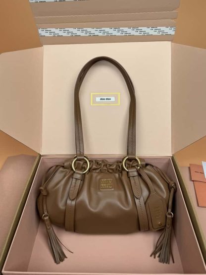 Replica Miu Miu Joie nappa leather bag briarwood #6103