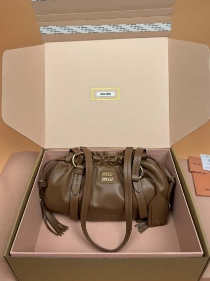 Replica Miu Miu Joie nappa leather bag briarwood #6103 - Image 3