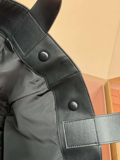 Replica Miu Miu Leather hobo bag black #6105 - Image 5