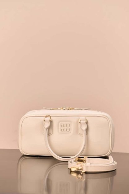Replica Miu Miu Arcadie leather bag White Large VIP Quality - Image 4