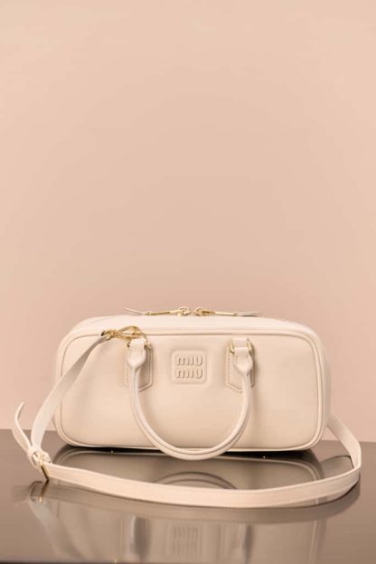 Replica Miu Miu Arcadie leather bag White Large VIP Quality - Image 3