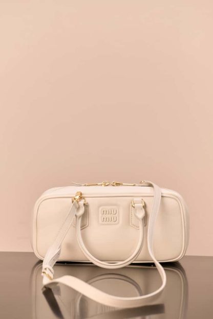 Replica Miu Miu Arcadie leather bag White Large VIP Quality - Image 2