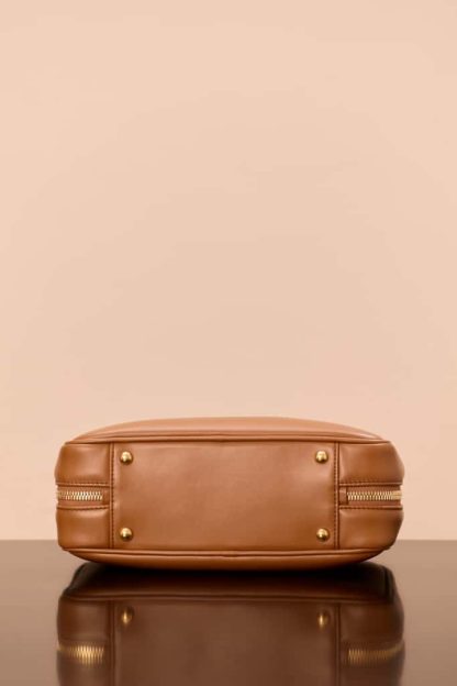 Replica Miu Miu Arcadie leather bag Cognac Large VIP Quality - Image 9