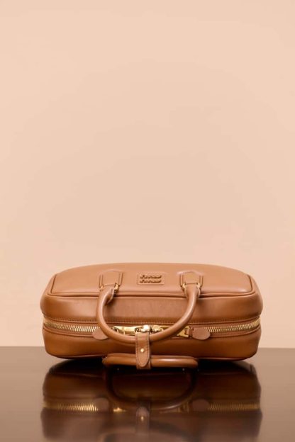 Replica Miu Miu Arcadie leather bag Cognac Large VIP Quality - Image 7