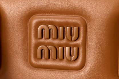 Replica Miu Miu Arcadie leather bag Cognac Large VIP Quality - Image 17