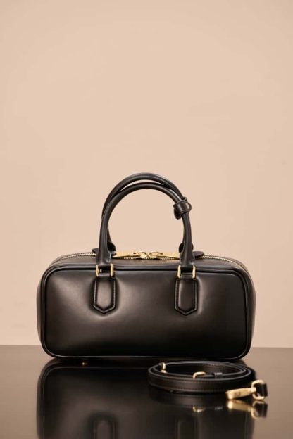 Replica Miu Miu Arcadie leather bag Black Large VIP Quality - Image 12