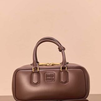 Replica Miu Miu Arcadie leather bag Briarwood Large VIP Quality