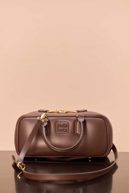 Replica Miu Miu Arcadie leather bag Briarwood Large VIP Quality - Image 13