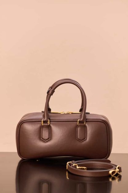 Replica Miu Miu Arcadie leather bag Briarwood Large VIP Quality - Image 17