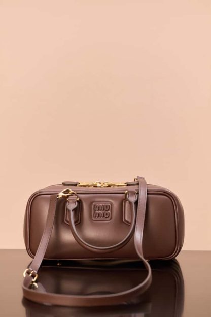 Replica Miu Miu Arcadie leather bag Briarwood Large VIP Quality - Image 14