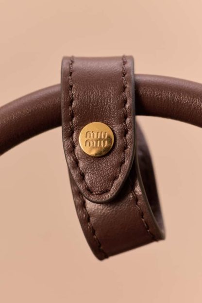 Replica Miu Miu Arcadie leather bag Briarwood Large VIP Quality - Image 6